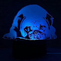 Miniatyrbillede 4 af 5: 3D Fransk Bulldog Natlampe Sharpei Lampe Bord Skrivebord Optisk Illusion Lamper 7 Farveskiftende Lys LED Bordlampe Jul Hjem Kærlighed Fødselsdag Børn K