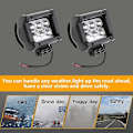 Miniatyrbillede 5 af 5: 2x Offroad LED Bar 18w Kvadratisk LED Arbejdslys Til Bil Lastbil Båd 4\" Spotlight
