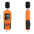 Miniatyrbild 5 av 5: Decibelmätare, Justerbart Mätområde Från 30dB till 130dB