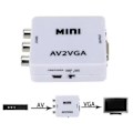 Pikkukuva 2 / 5: AV (RCA) - VGA -ääni- ja videomuunnin, tukee resoluutiota 1080p / 720p, 3,5 mm ääniliitäntä