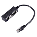Pikkukuva 2 / 4: Rj45 Jakaja-adapteri, Rj45 1 Uros - 3 Naarasporttia Liitäntä Ethernet-kaapeli 8p8c E