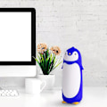 Miniatyrbild 3 av 5: JUSCH Penguin rostfri vakuum termos resemugg te vattenflaska kaffetermos (Blå)(WZ1481),QINWEI-870