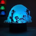 Miniatyrbillede 1 af 5: 3D Fransk Bulldog Natlampe Sharpei Lampe Bord Skrivebord Optisk Illusion Lamper 7 Farveskiftende Lys LED Bordlampe Jul Hjem Kærlighed Fødselsdag Børn K