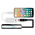 Pikkukuva 1 / 5: Lightning - Ethernet -sovitin iPhone iPadille 100Mbps RJ45 Ethernet LAN -verkkosovitin