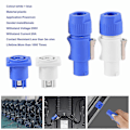 Miniatyrbilde 4 av 5: 10 Sett Powercon Type A Nac3fca+nac3mpa-1 Chassis Plugg Panel Adapter