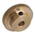 Miniatyrbillede 2 af 2: 60t 0,5 Modul Messing Sneg Gear Hjul Gul