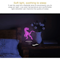 Miniatyrbillede 3 af 5: Dinosaur Natlampe til Børn - 3D Dinosaur Lampe 16 Farver Optisk Illusion Touch & Fjernbetjening med 3 Akrylplader Bedste Julefødselsdag Nytår