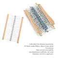 Miniatyrbillede 5 af 5: 600 stk. Lot 1/4W 1% Metal Film Modstandssæt 10-1M 30 Værdier Assorterede Modstande Hver 20 stk.