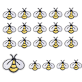 Miniatyrbild 2 av 5: 20 ST Bee Sy-märken Broderade Applikationer Stryk på Märken Sy på Dekoration för Väskor Kläder Ja