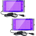 Miniatyrbillede 1 af 5: 2 stk. UV LED Projektør 100w Sort Lys Ip65 Vandtæt, Ultra-violet LED Lampe, Effektbelysning