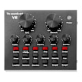 Miniatyrbillede 1 af 5: V8 Lydkort Plug Play Lang Levetid Metal 12 Lydeffekter Praktisk Bærbar Live Bluetooth-kompatibelt Lydkort
