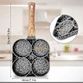 Miniatyrbillede 2 af 5: Æg Stegepande, Non-Stick Pandekagepande Ægpande Med 4 Huller Stegt Ægpande Pandekage Maker Til Induktion