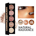 Miniatyrbild 2 av 5: Highlighter Powder Palette, Sminkpalett Ansiktsbronzers Illuminator Palett Highlighter Bakad Vattentät Långvarig