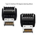 Miniatyrbillede 5 af 5: Computer Motherboard Type-E USB 3.1 Type-E Interface 90 Graders Styrevinkel Albue Front Type-C Installeret Adapter(PH74B)