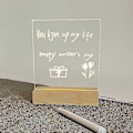 Miniatyrbilde 2 av 5: LED Akryl DIY Melding Nattlys Skrivebords Lysende Memo Notattavle