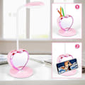 Miniatyrbilde 3 av 5: LED-skrivebordslampe for jenter, oppladbar LED-skrivebordslampe med USB-ladepunkt og pennholder, øyevennlig
