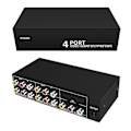 Miniatyrbild 2 av 5: 4-vägs AV-splitter 1 in 4 ut Komposit AV-splitter EU-kontakt