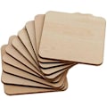 Miniatyrbild 1 av 5: Trä Squares Koppmuggunderlägg Trähantverk Former Blanks Oavslutade Chock Trä för DIY Hantverk Bröllopsdekorationer Julpynt