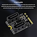Miniatyrbillede 5 af 5: 5 STK M2 til SATA3.0 Udvidelseskort PCI-E3.0 KEY A+ E WIFI M.2 til SATA Udvidelseskort Adapter Uden