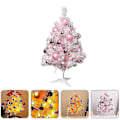 Miniatyrbild 3 av 3: 1 Set Rosa Julgran Skrivbord Lysande Mini Julgran Party Layout Rekvisita