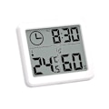 Miniatyrbillede 1 af 5: Indendørs Termometer Hygrometer Digitalt LCD C/f Temperatur Fugtighedsmåler Vækkeur -10-70c