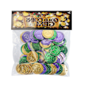 Miniatyrbilde 2 av 4: 100 stk. Mardi Gras Plastmynter Assortert Metallisk Mardi Gras Mynter Bulk For Mardi Gras Parade, Festfavoritter