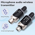 Miniatyrbilde 1 av 5: Ny U801 UHF Trådløs XLR Sender og Mottaker Mikrofon Konverter Trådløs Mikrofon for Live