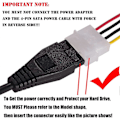 Miniatyrbilde 3 av 5: SATA PATA IDE Disk til USB 2.0 Adapter Konverteringskabel EU Plugg