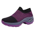 Fleksibel Ortopædisk Sko Elegante Elastiske Slip-on Flade Sko til Kvinder Mesh Overdel Åndbare Sneakers Purple 43