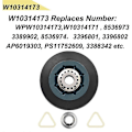 Miniatyrbilde 5 av 5: 4-pakning W10314173 Tørketrommel D Rulle Erstatning for Tørketrommel Kompatibel med WPW10314173 Rulle D Supp