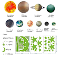 Miniatyrbilde 3 av 5: Fleksibel Vinyl Sollys Kunst, Værbestandig Saturn Solfanger Vinduspanel For Gutter Og Jenter, Beste Gave Med Sterk Langvarig Glød (11\"X9\") wel