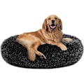 Miniatyrbillede 1 af 4: Beroligende Hundeseng Katteseng Donut. Faux Fur Kæledyrsseng Selvopvarmende Donut Cuddler