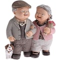 Miniatyrbillede 1 af 4: Smuk Gave Kærlighed Bedsteforældre Forældre Jubilæum Bryllupsgave Resin Elskende Ældre Par Figurer Have