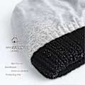 Miniatyrbillede 3 af 5: Hestehale Beanies til Kvinder Messy Bun Vinterhue med Halehul Bomuldsforet Strikket Skull Beanie Udendørs Løbehue