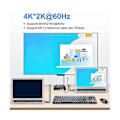 Miniatyrbillede 3 af 5: Dp Kvm Switch 2 Port 8k@30hz Displayport1.2 Switch 2 Ind 1 Ud Med 3 Usb2.0 Port Til 2 Pc Laptop Deling Tastatur Mus