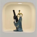 Miniatyrbillede 1 af 3: Dansende Pige Figur Vinflaskeholder Stand til Hjemmebar Dekoration