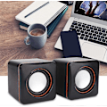 Miniatyrbilde 1 av 5: Datamaskinhøyttalere Mini Cube USB-høyttaler Stereo 3,5 mm Jack Kablet Multimediahøyttaler Datamaskinhøyttaler For PC-skjerm Stasjonær PC Bærbar PC Datamaskin Gaming