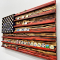 Miniatyrbild 1 av 5: Handgjorda Flagga Utmaningsmynt Display Rack Personlig Myntsamlingshylla Födelsedagspresent