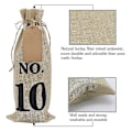 Miniatyrbillede 1 af 3: 10 stk. Jute Vinposer Med Mærker Til Blindsmagning Af Vin, Nummererede Hessian Klud Glasflaske Gave B