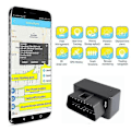 Miniatyrbillede 2 af 4: Bil OBD II LBS+GPS Mini Tracker med Stemmeovervågning OBD2 ELM327 Auto Real Time GPS SIM Positionerings Sporingsenhed Køretøjs Lokalisator + App