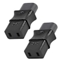 Miniatyrbillede 1 af 5: Egnet til 2 STK 2-Pin Iec 320 C8 Han til Iec 320 C9 Hun Ac Adapter 6A/250V Industriel Strømkonverter-FO  SHAN  RAN  WANG