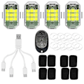 Miniatyrbilde 1 av 5: Passer for 4 stk. Fly Strobelys Micro-USB Lading M3 Blinklysindikator Vanntett 3.7V 350mAh Høy B-FO  SHAN  RAN  WANG