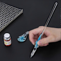 Miniatyrbillede 1 af 5: Krystal Blomst Glas Dip Pen med Blæk Penholder - Retro Signatur Fyldepen
