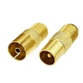 Miniatyrbilde 4 av 5: 4 stk. F-Type TV Antenne Koaksialkobling, F Type Skrukobling Hunn til RF Koaksial Antenneadapter (F-Type Hunn til TV Hann/Hunn)