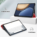 Miniatyrbild 3 av 5: För Huawei Honor V7 Pro Tablet Fodral, Trefaldigt Skyddande Ställ Dator Hårt Skal Slim Fodral med Auto Sleep/Wake Skyddande Ficka Omslag (Färg: Röd)