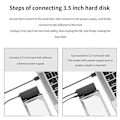 Miniatyrbillede 2 af 5: USB 3.0 til Sata Kabel Sata III Til Usb 3.0 Adapter Kabel Understøtter HDD