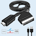 Miniatyrbillede 3 af 5: -Kompatibel Til SCART Adapter Video Audio Konverter til PAL/NTSC HD TV DVD Boks Signal Konverter Acc