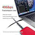 Miniatyrbild 2 av 5: USB C OTG Adapter Typ C till USB Typ-C 40Gbps 240W Digital Display OTG Adapter Dataöverföringsadapter