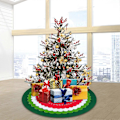 Miniatyrbild 3 av 5: Julgransfot Julgransmatta 100cm Julgransmatta God Jul Golvmatta Trädskydd För Jul Nyår Hemfest Dekor
