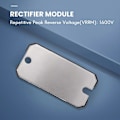 Miniatyrbillede 3 af 5: MDQ 100A-1600V Sort Enkeltfaset Diode Bro Ensretter 100A Amp Høj Effekt 1600V